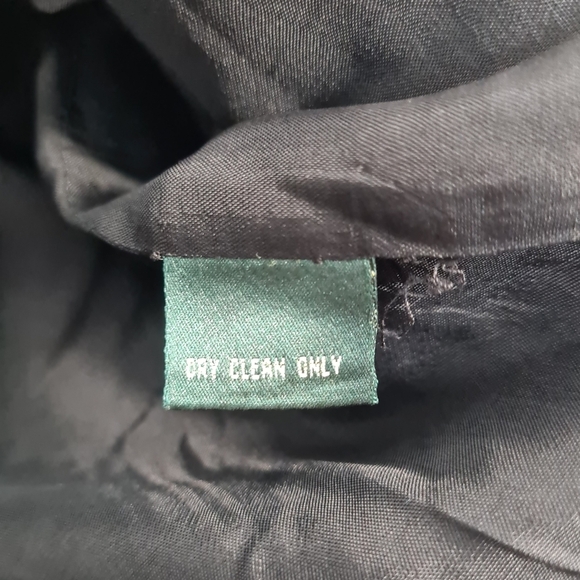 Vintage Lauren Ralph Lauren LRL Black 100% Linen Pants Flat Front Women's Size 6 - Picture 5 of 9